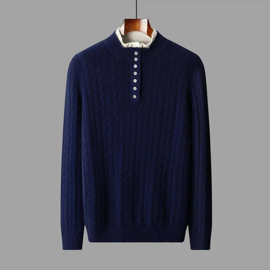 heavyweight cotton sweater | oversized fit pullover | mens thick knitwear | energy saving