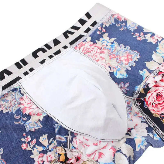 Men's Ice Silk Boxer Briefs Summer Breathable Printed Underwear Meifu Market