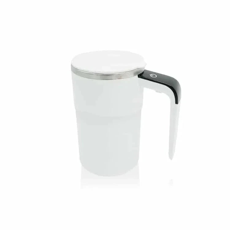 self-stirring coffee mug | magnetic stirring mechanism | stainless steel insulated cup | energy saving