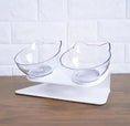 New Inclined Food Cat Ear Oblique Mouth Transparent Single Pet Bowl Meifu Market