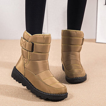 Snow Boots Winter Warm Plush Shoes Women Waterproof Low Heels Platform Ankle Boots Female Shoes 