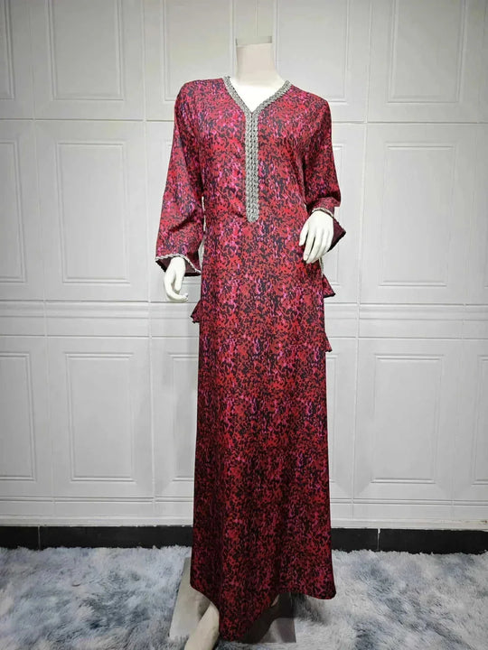 custom name arabic print dress | lightweight chiffon maxi dress | breathable summer evening dress | ultrasonic cleaning
