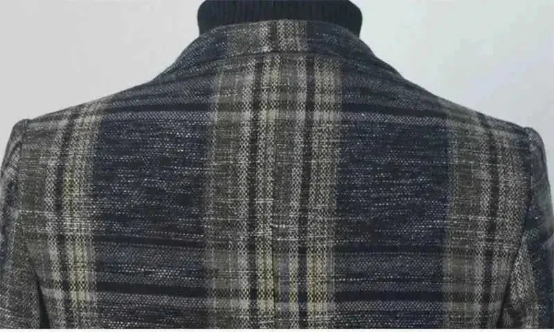 slim-fit plaid blazer | wool blend mens blazer | modern fit blazer jacket | energy saving