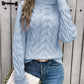 Women's Cable-knit Turtleneck Sweater Meifu Market