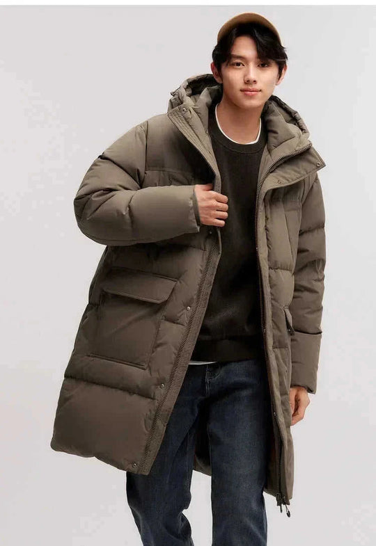 waterproof winter coat | thermal insulated jacket | long length parka | energy saving