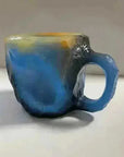 400ml Resin Crystal Coffee Mug - Elegant Mineral Design with Handle - view 30 (pattern: check)