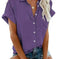 polyester v-neck shirt | white work shirt with pockets | durable polyester fabric | energy saving
