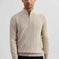 American Old Money Style Stand Collar Twisted Men's Casual Zipper Sweater - view 8 (material: wool, fleece | pattern:...