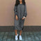 Casual Long-sleeved Hooded Sweater With Pocket Fashion Drawstring Long Sweatshirt Womens Clothing Meifu Market