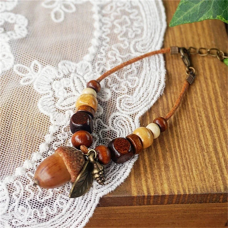 vintage tribal necklace | boho leather jewelry | double layered braided necklace | energy saving