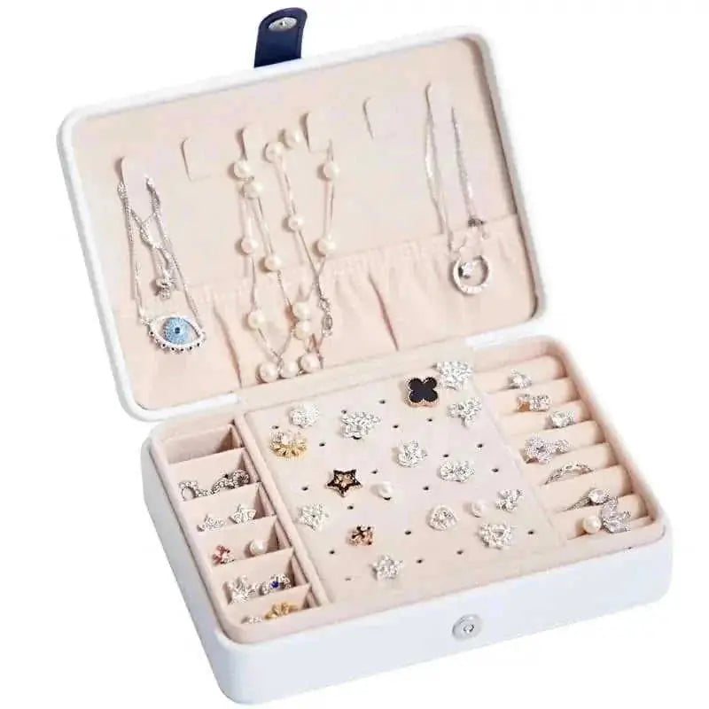 Multifunctional Jewelry Storage Box For Earrings, Earrings, Rings Blue - available style options