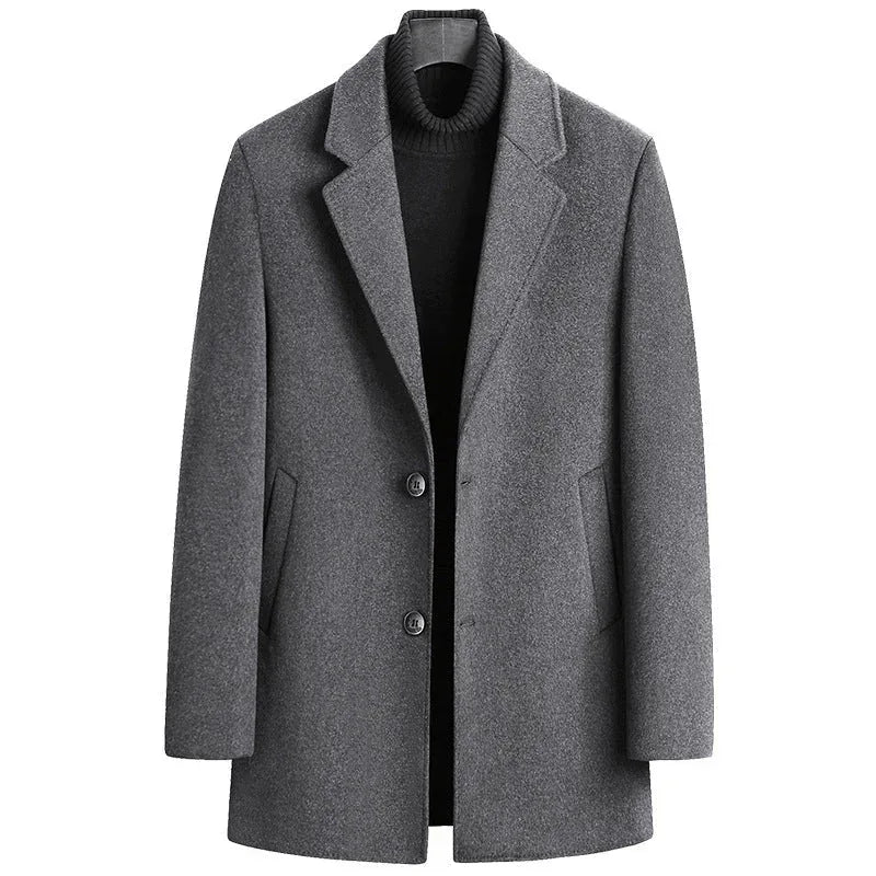 merino wool coat | waterproof wool coat | long single breasted overcoat | ultrasonic cleaning