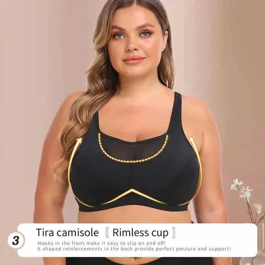 wire-free back strap bra | plus size wireless bra | large cup support bra | energy saving