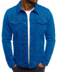 Casual Men Jacket Denim Button Shirt Meifu Market