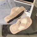 cross-strap fuzzy slippers | 5cm heel house shoes | plush indoor slippers women | ultrasonic cleaning