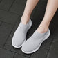 Stretch Mesh Breathable Flats Shoes Soft Sole Fly Knit Slip On Shoes 