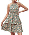 backless summer dress | boho printed halter dress | ruffle trim beach dress | ultrasonic cleaning