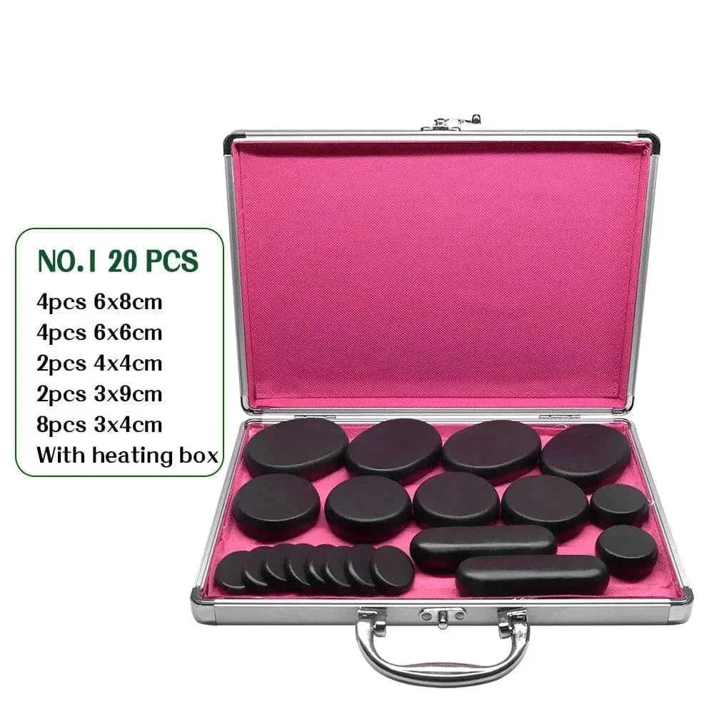 hot stone massage kit | portable stone heater box | basalt stones for massage | energy saving