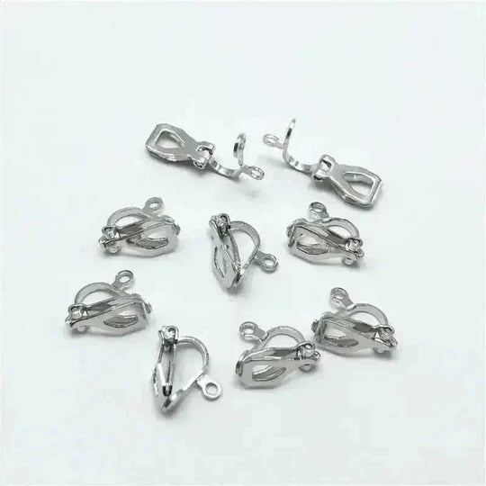 pierced metal ear clip | diy earrings for women | minimalist geometric earring blanks | ultrasonic cleaning