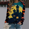 halloween cartoon sweatshirt | long sleeve pullover top | womens graphic sweatshirt | energy saving