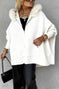 Ins Plush Hooded Cardigan Fashion Warm Pockets Zip-up Knitted Jacket Casual Outerwear Batwing Sleeve Sweater Women's Cloth...