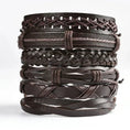 genuine leather bracelet | adjustable woven bracelet | multi-layer charm bracelet | energy saving