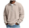 Mens Half-Zip Collared Polo Shirt Top Navy Blue - back view