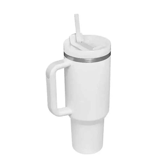 oz insulated tumbler with straw | stainless steel vacuum insulation | large capacity coffee mug | ultrasonic cleaning