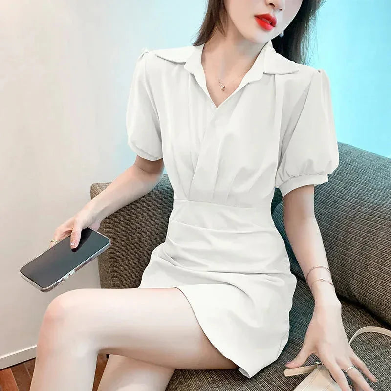 stretchable polyester fabric | slim fit skirt shirt | office to evening wear | ultrasonic cleaning