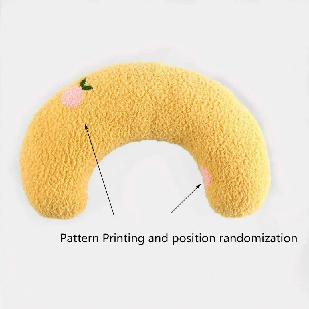 Cozy U-Shaped Pet Pillow - Ultra Soft, Fluffy, Calming Toy for Deep Sleep, Promoting Relaxation and Reducing Anxiety in Ca...