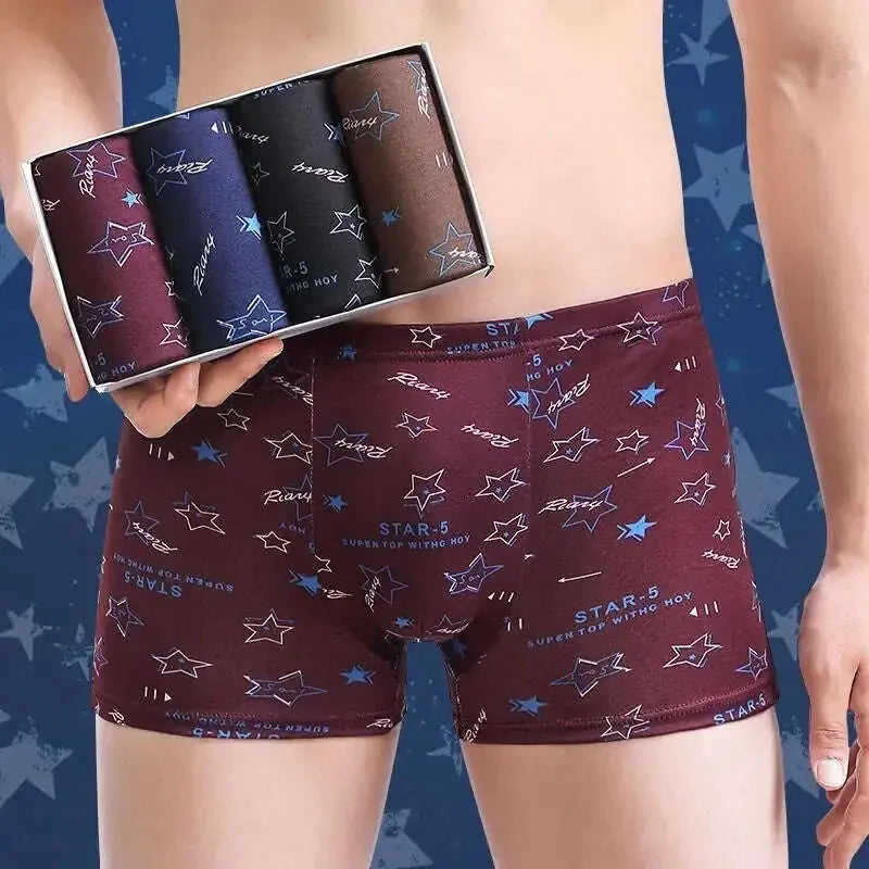 Men's Boxer Briefs 4-Pack - Breathable Seamless Athletic Underwear Meifu Market