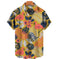 quick-dry polyester fabric | breathable short sleeve shirt | tropical palm tree print | ultrasonic cleaning