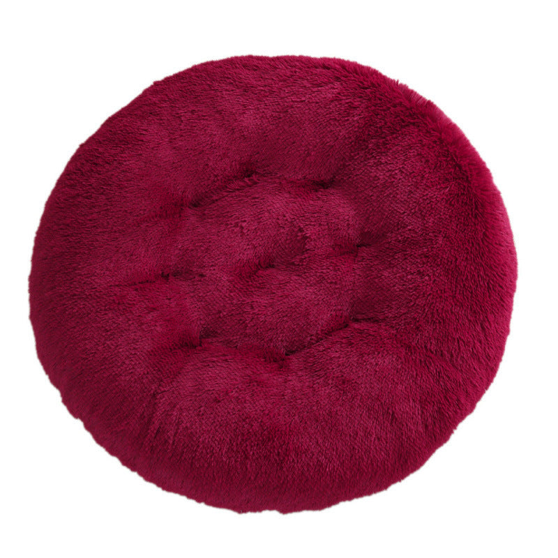 Round Pet Mat Dog Bed Plush Warm Sleep Dog Bed Cathouse Doghouse Meifu Market