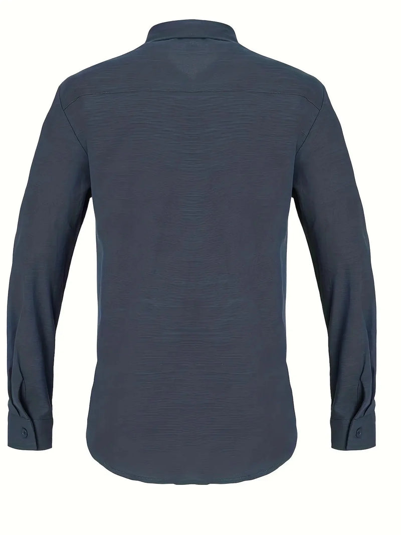 stretch-cotton fabric | slim-fit long sleeve shirt | casual friday attire | ultrasonic cleaning