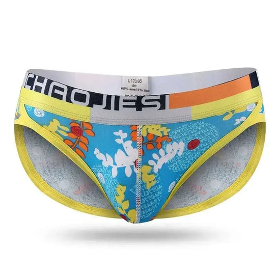Men's Cotton Triangle Briefs - Floral Print Breathable Underwear Meifu Market