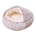 Deep Sleep Half-pack Semi-enclosed Dual-use Plush Round Pet Bed Meifu Market