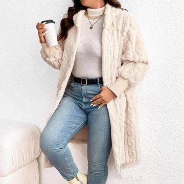 Coral Fleece Thickened Plus-size Woolen Coat