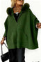 Ins Plush Hooded Cardigan Fashion Warm Pockets Zip-up Knitted Jacket Casual Outerwear Batwing Sleeve Sweater Women's Cloth...