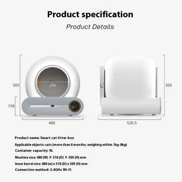 Automatic Litter Box Cat Toilet Smart Pooper Scooper Meifu Market