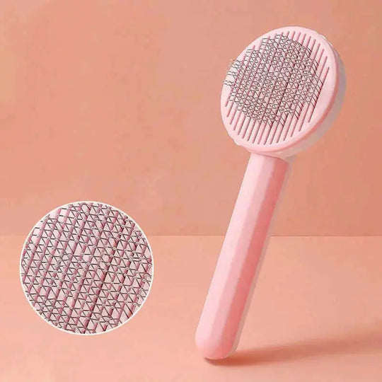 Groom Your Pet With Ease: 1pc Pet Grooming Brush With Stainless Steel Teeth & Dematting Comb For Dogs & Cats Grey - color ...