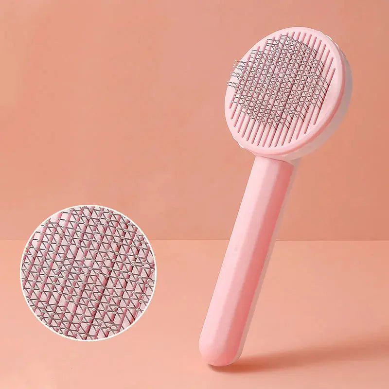 pet grooming brush stainless steel | dematting comb for dogs | cat grooming brush with steel teeth | ultrasonic cleaning