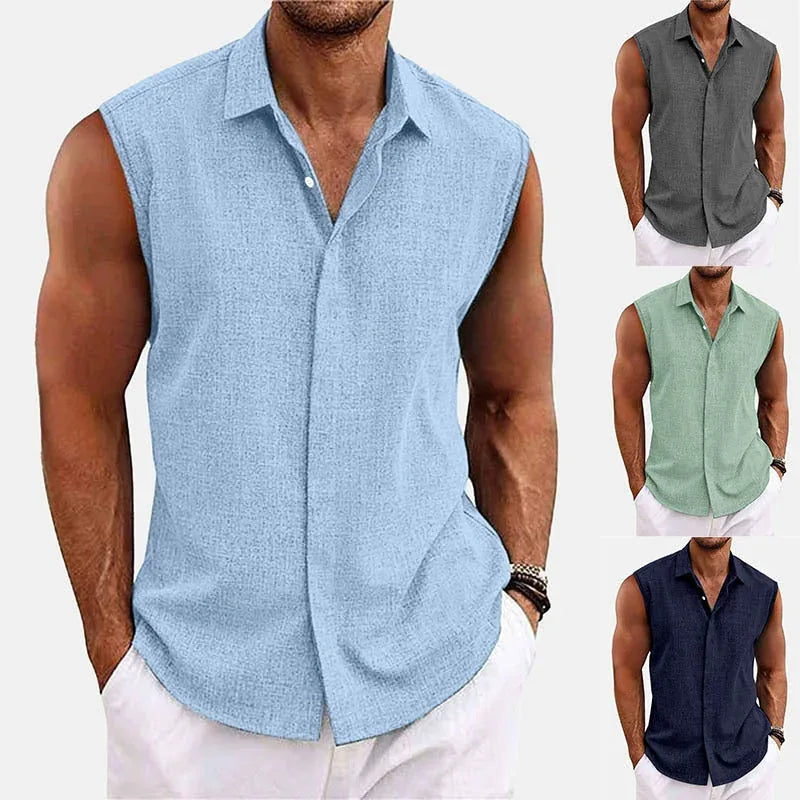 linen blend fabric | lightweight summer shirt | beach vacation wear | energy saving