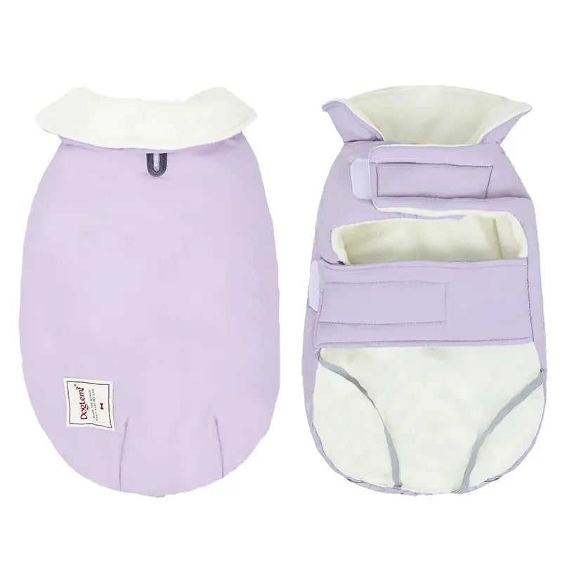 cold-proof dog vest | cotton-padded turtleneck sweater | solid color pet clothes | energy saving