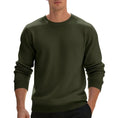 fleece-lined construction | loose fit sweater | cotton blend material | energy saving