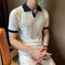 Jacquard Polo Slim-Fit — Men's Stretch Knit for Smart Casual