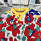 Autumn Floral Printed Knitted Pullover Women's Sweater Top - Meifu Market