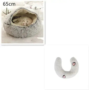 2 In 1 Dog And Cat Bed Pet Winter Bed Round Plush Warm Bed House Soft Long Plush Pets Bed Pet Products Meifu Market
