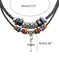 vintage tribal necklace | boho leather jewelry | double layered braided necklace | energy saving