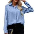 Solid Color Casual Loose Long Sleeve Shirt Dark Button Chiffon Shirt Meifu Market