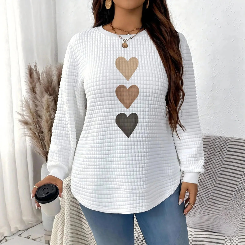 plus size long sleeve sweater | soft cotton blend fabric | oversized fit womens top | ultrasonic cleaning